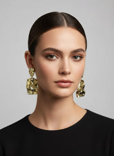 Abstract Textured Square Earrings